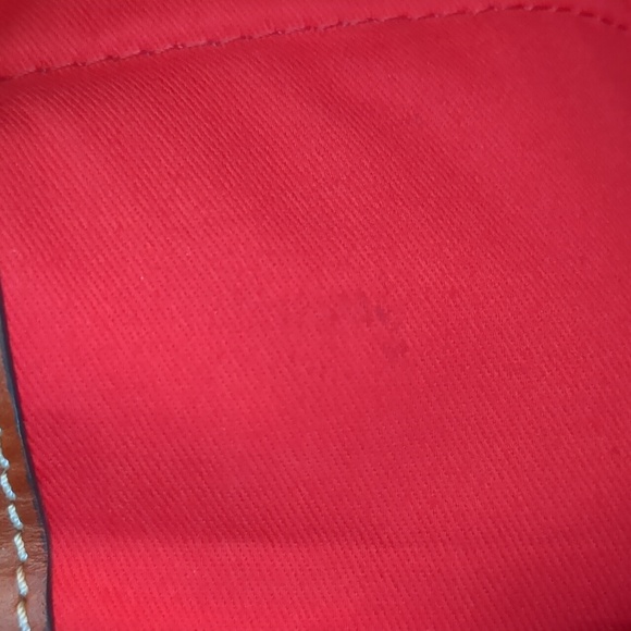 Dooney & Bourke Pebble Grain Black Leather Tammy Tote With Brown Handles - Picture 9 of 11